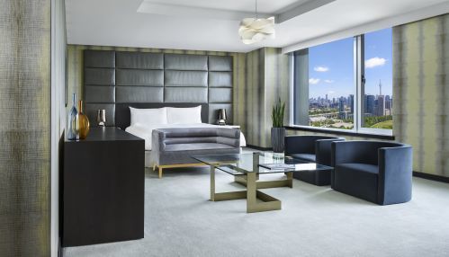 Our Royal King Guest Room with stunning City Views and is connected to the Presidential Suite.